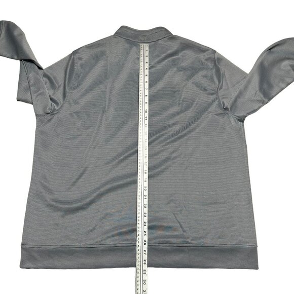 Hickey Freeman 1/4 Zip Golf Pullover Shirt Mens XXL Gray Striped Long Sleeve - Picture 6 of 8